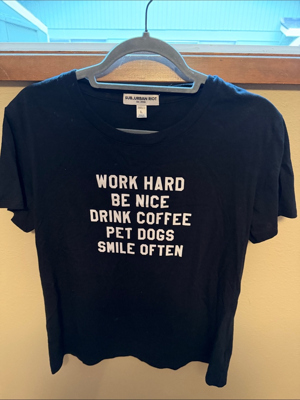 Sub_Urban Riot Black T-Shirt with White Text - Pet Dogs Slogan